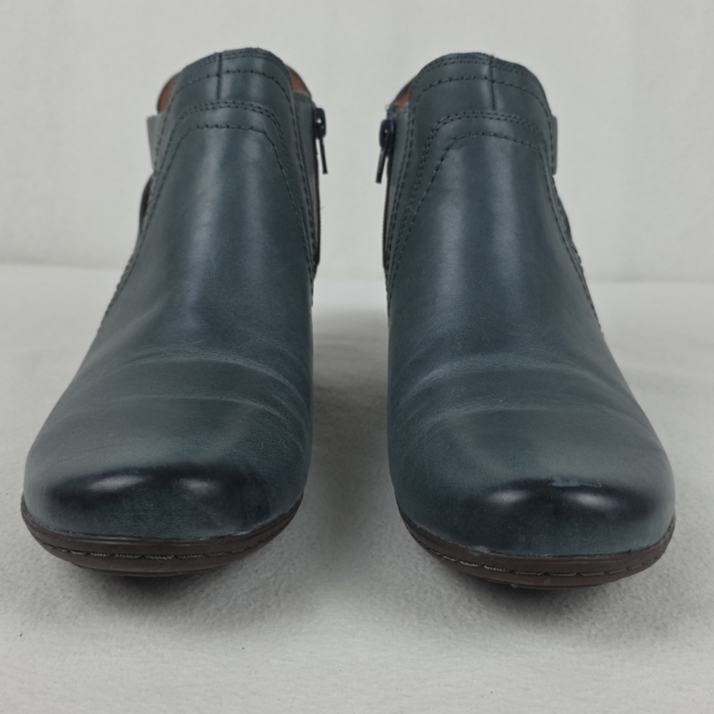 Cobb Hill Leather Ankle Booties Boots Womens 10 Blue Gray - Picture 7 of 15
